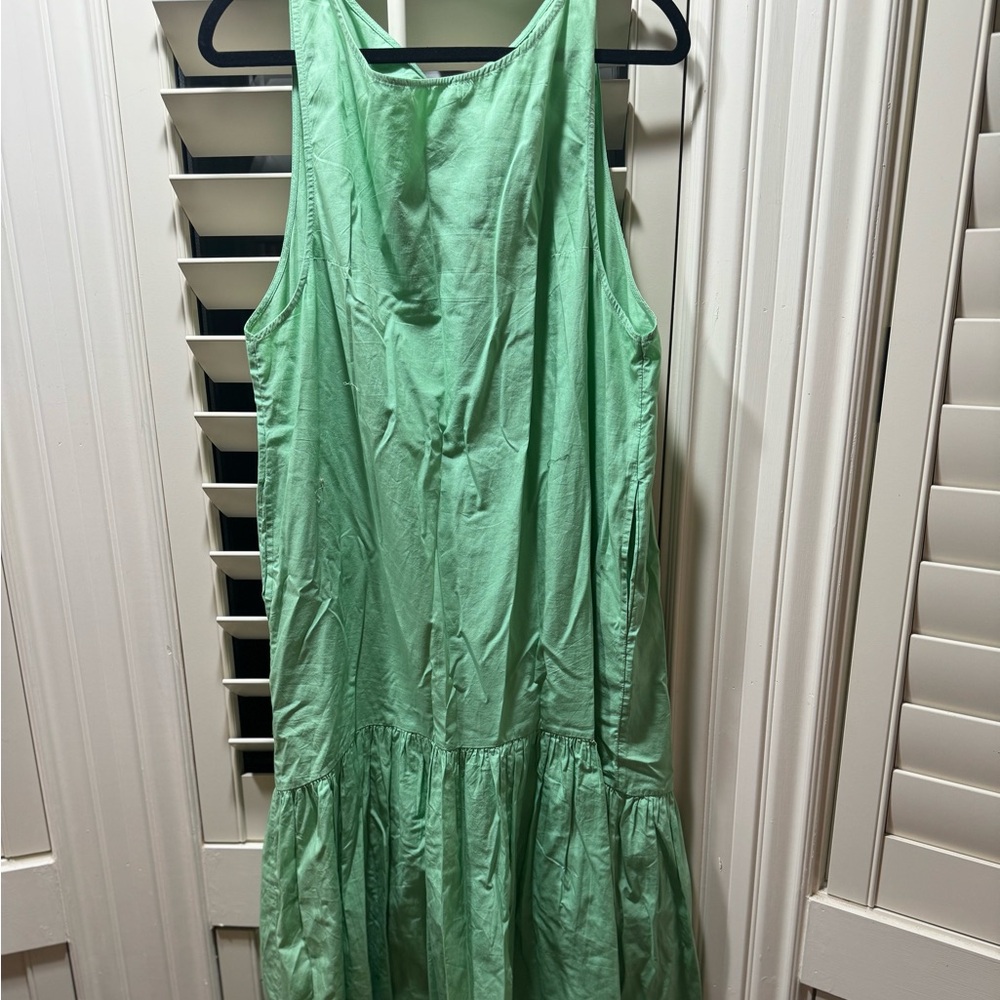 Free People Green Maxi Shift Dress